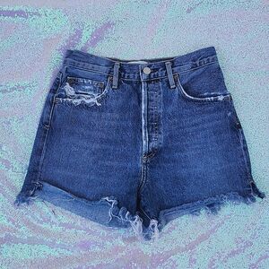Agolde Women's Slightly Distressed Button Fly Jean Shorts, Size 27 Great Shape!